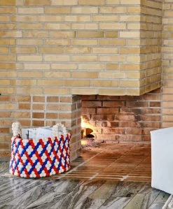 Hay Bead Basket -Hay Outlet Store W Bead Basket With Handle red basket weave 01