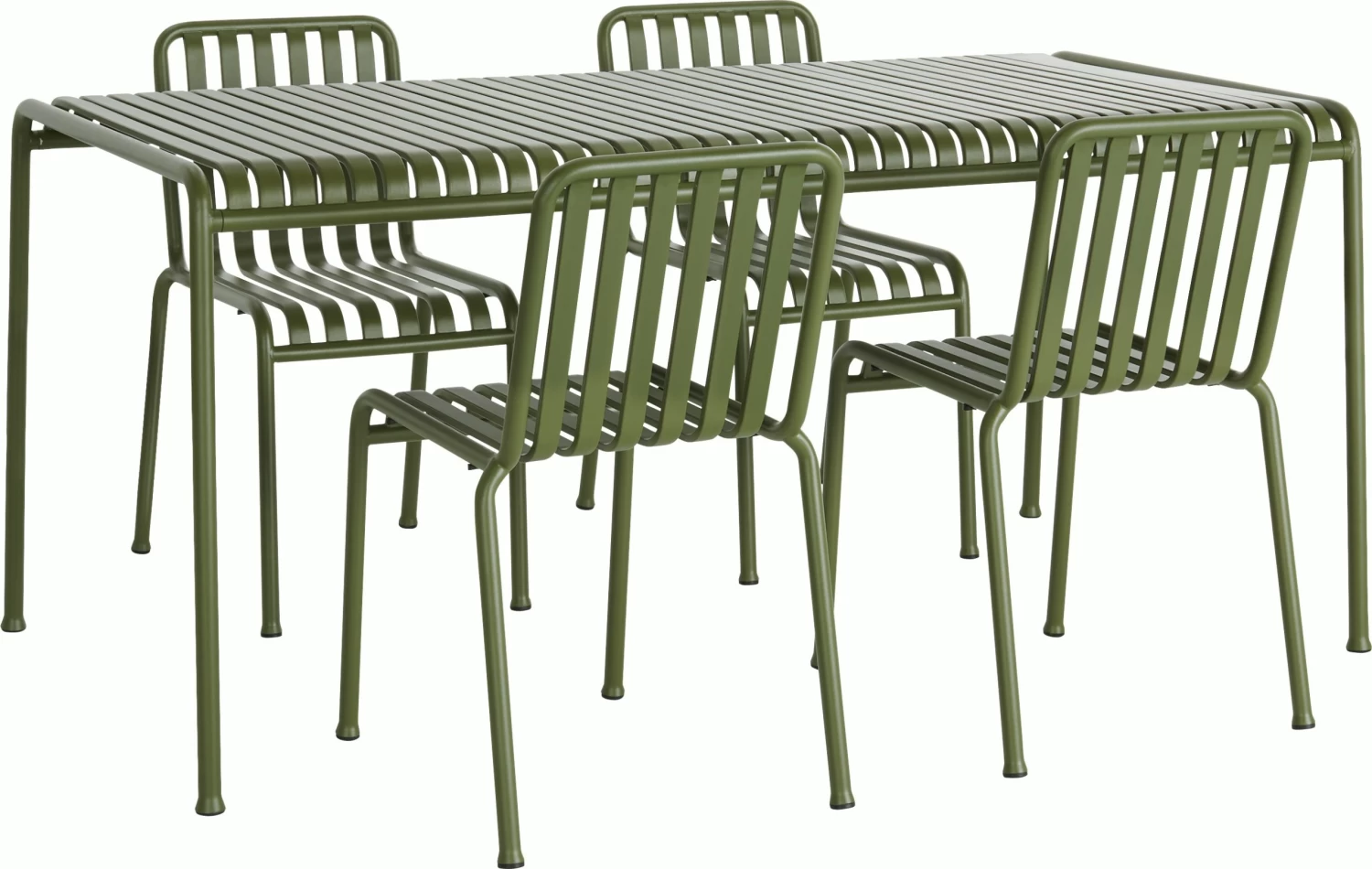 Hay Palissade Dining Set, 4 Chairs 1 Hay Palissade Dining Set, 4 Chairs
