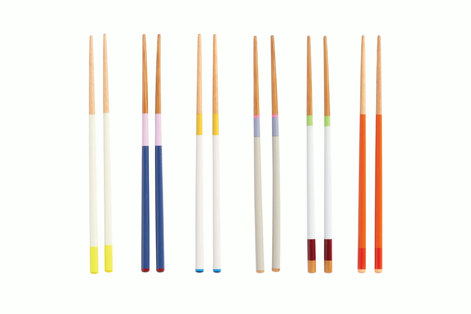 Hay Colour Chopsticks, Set Of 6 Pairs 1 Hay Colour Chopsticks, Set Of 6 Pairs