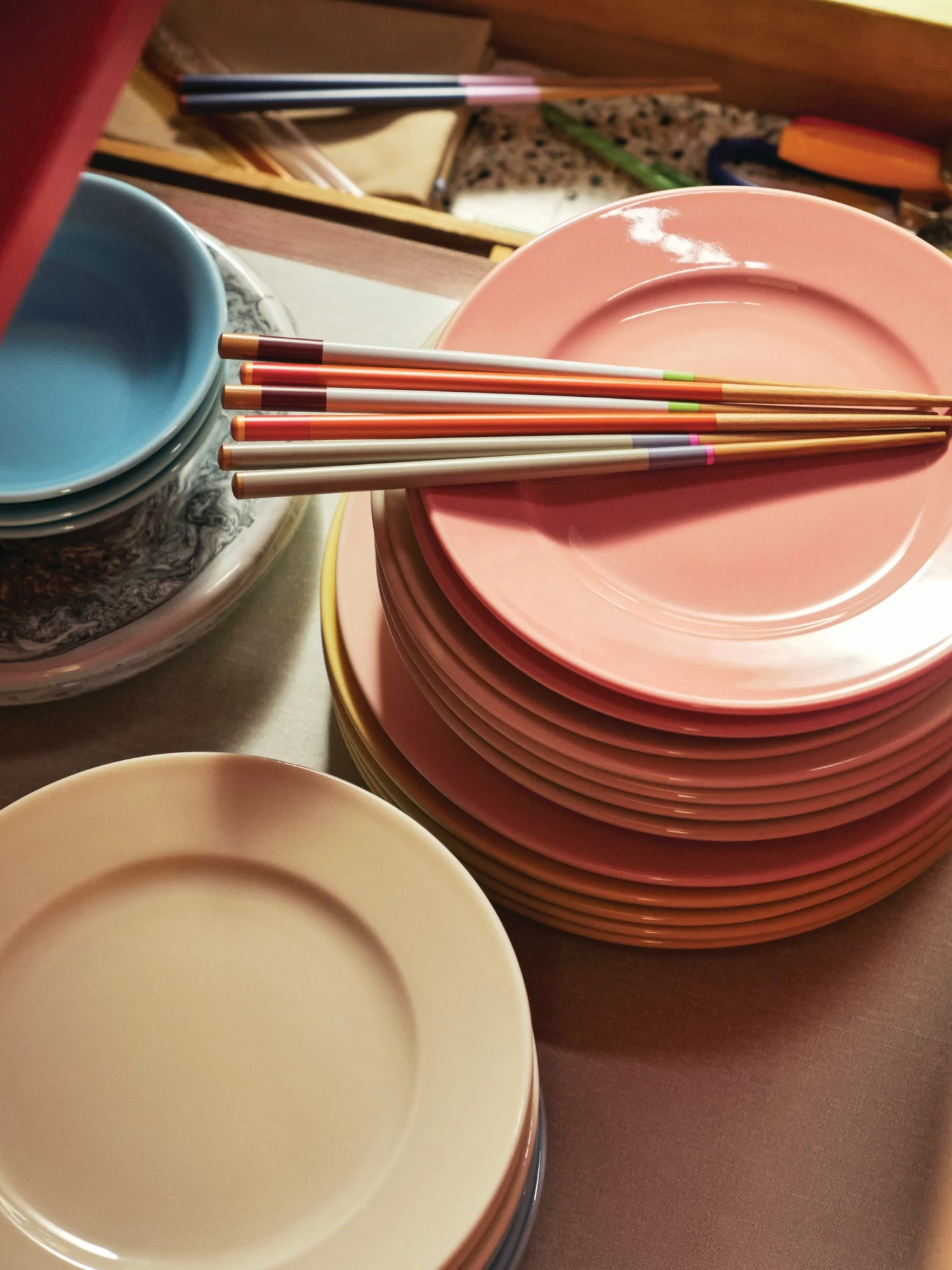 Hay Colour Chopsticks, Set Of 6 Pairs 6 Hay Colour Chopsticks, Set Of 6 Pairs - Image 6