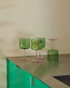 Hay Tint Wine Glasses, Set Of 2 11 Hay Tint Wine Glasses, Set Of 2 -Hay Outlet Store W HAY 2526601 100425179 green and pink v1 001