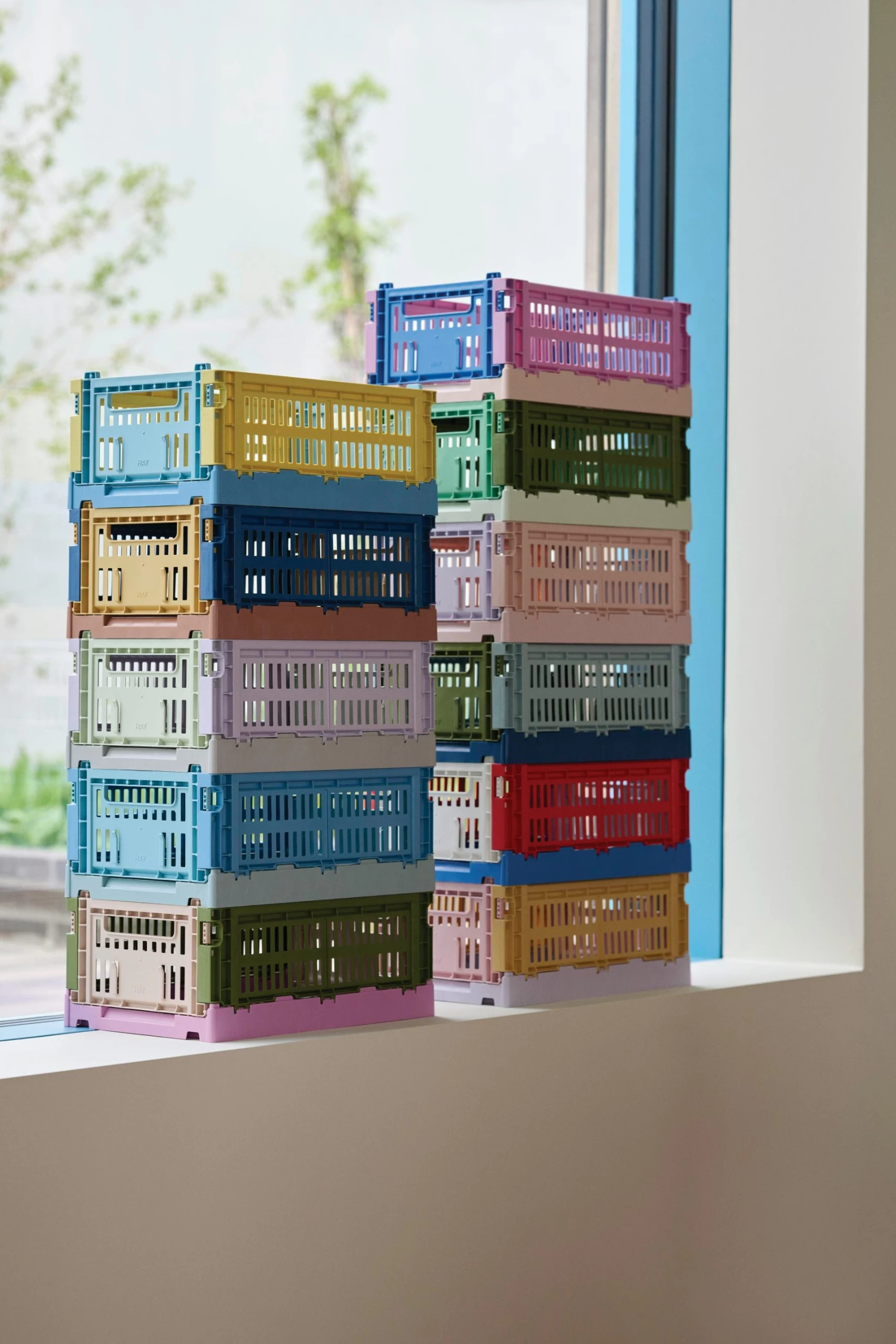 Hay Recycled Mixed Colour Crate 2 Hay Recycled Mixed Colour Crate - Image 2