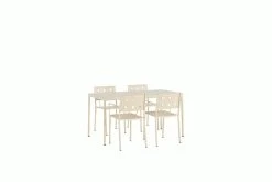Hay Balcony Dining Set, Small Table & 4 Armchairs